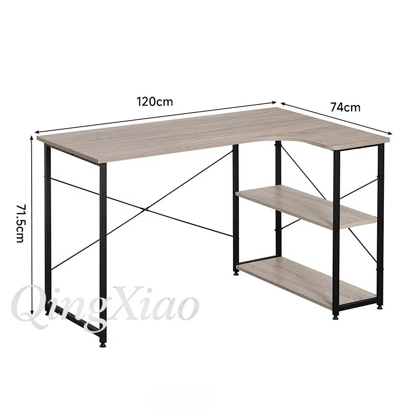 L Shaped Corner Desk With Book - Home Office With Bookshelves recension och pris