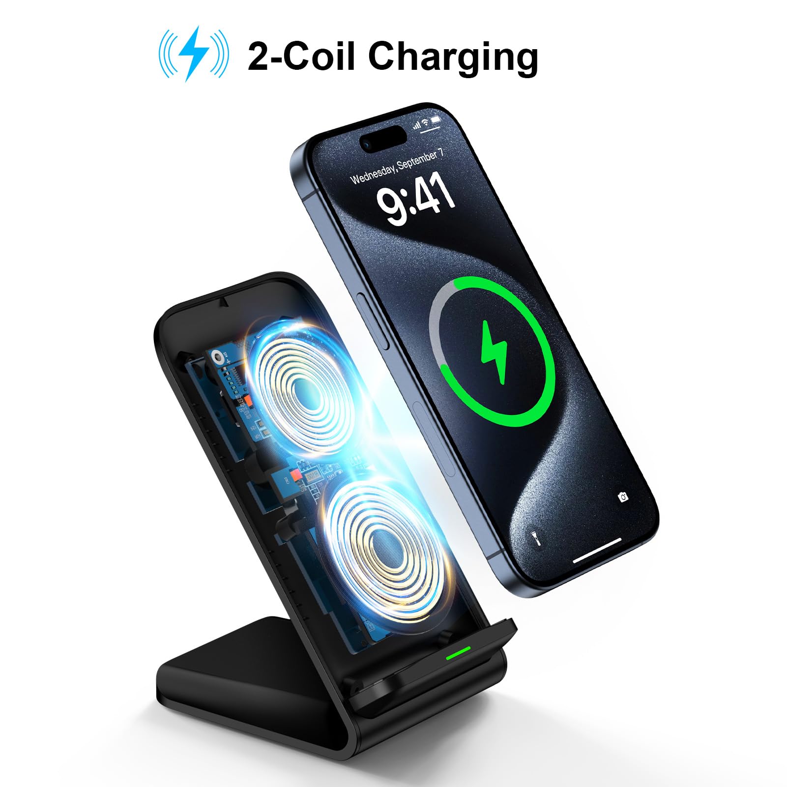 15W Wireless Charger Phone Hol - Desk Charging Station recension och pris