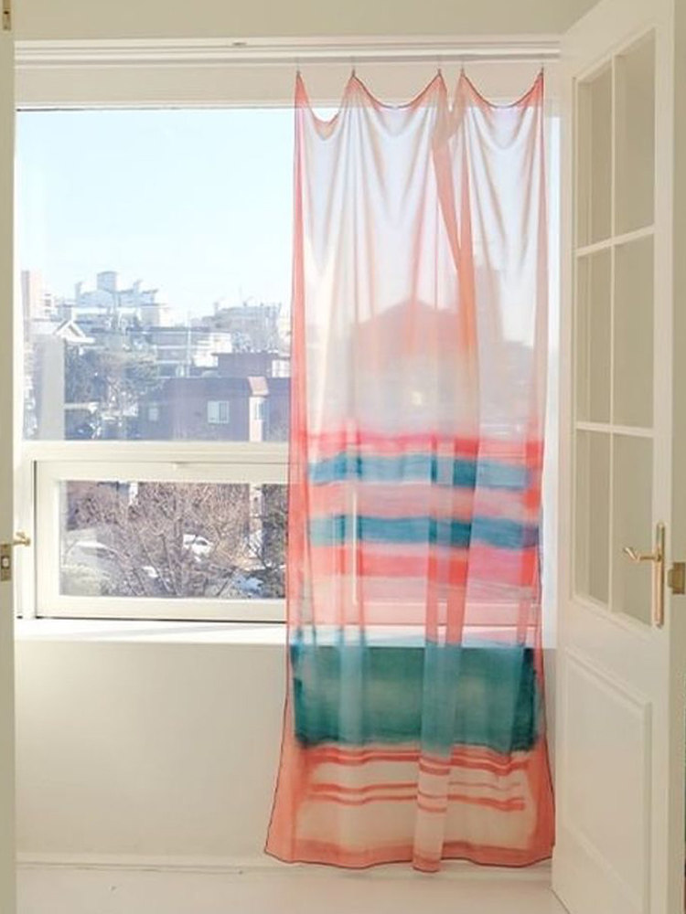 Chiffon Pink Seaside Pattern T - Home Office Backdrop recension och pris
