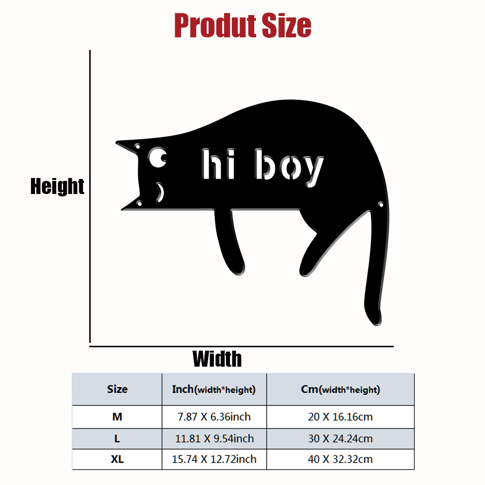 1Pc Custom cat Metal Door Stre - Home Office Box recension och pris