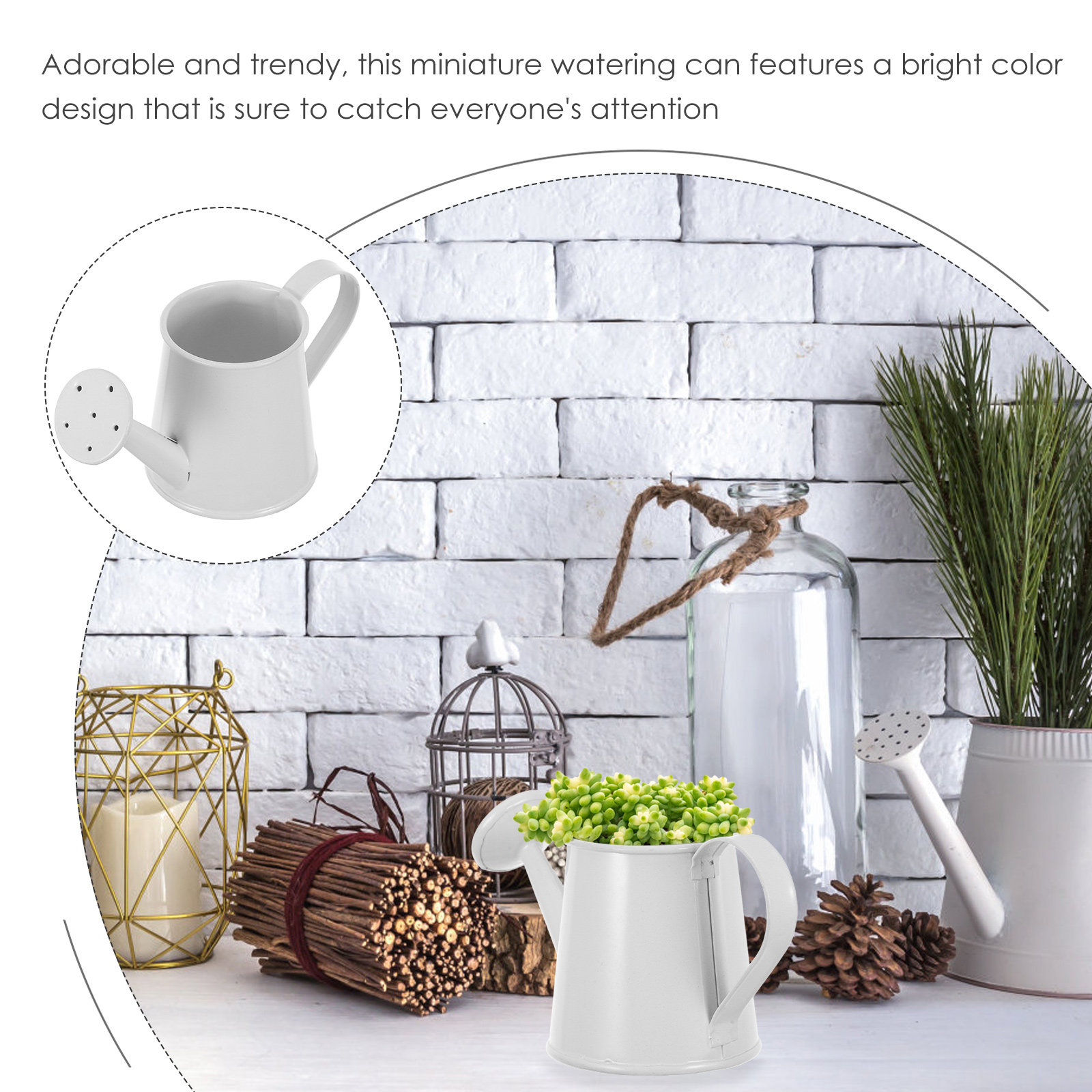 Miniature Iron Watering Can fo - Home Office With Bookshelves recension och pris