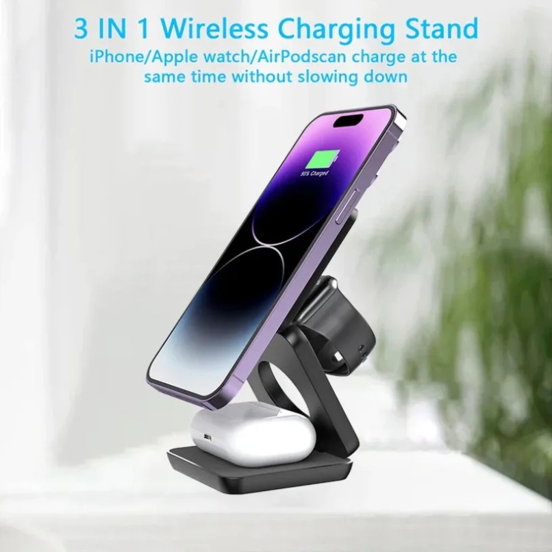 3 in 1 Foldable Magnetic Wirel - Desk Charging Station recension och pris