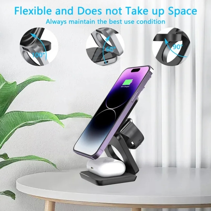 3 in 1 Foldable Magnetic Wirel - Desk Charging Station recension och pris