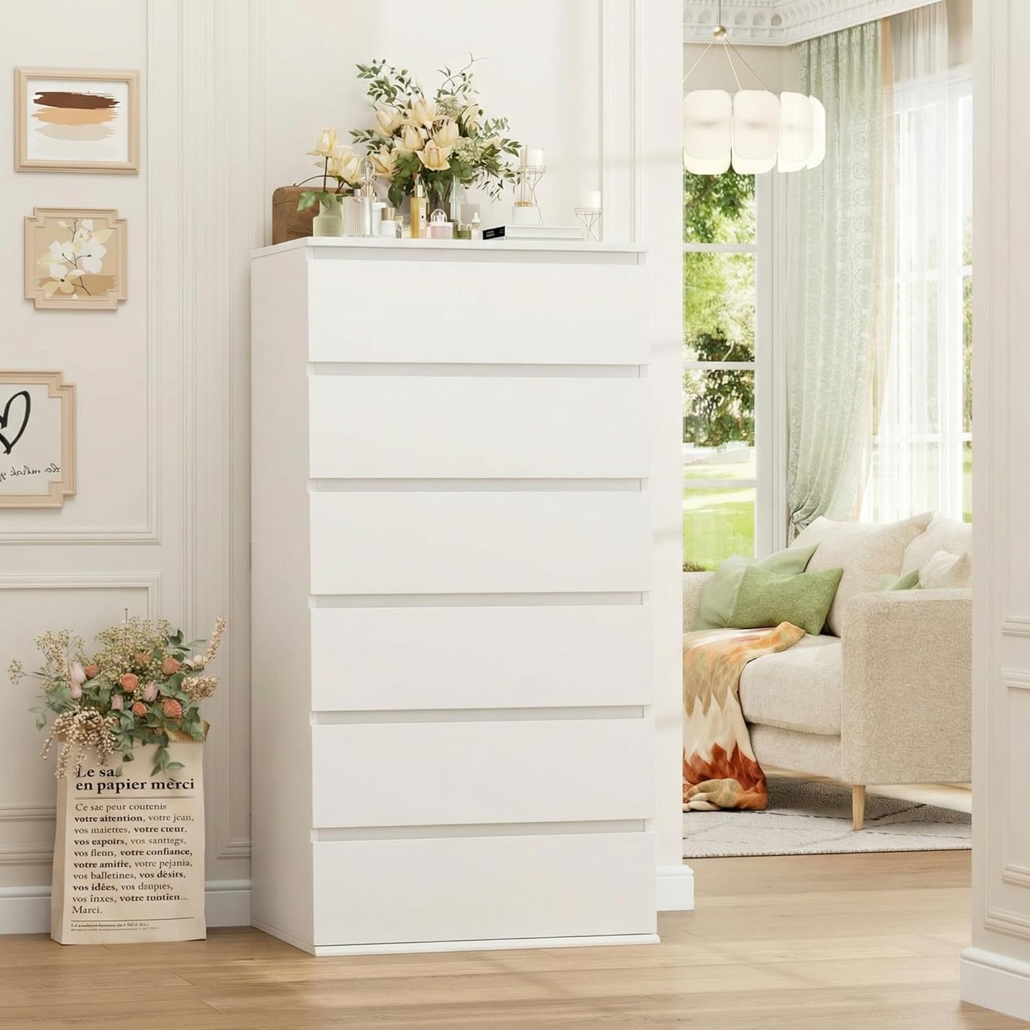 Modern Tall White Wooden Dress - Home Office Design recension och pris