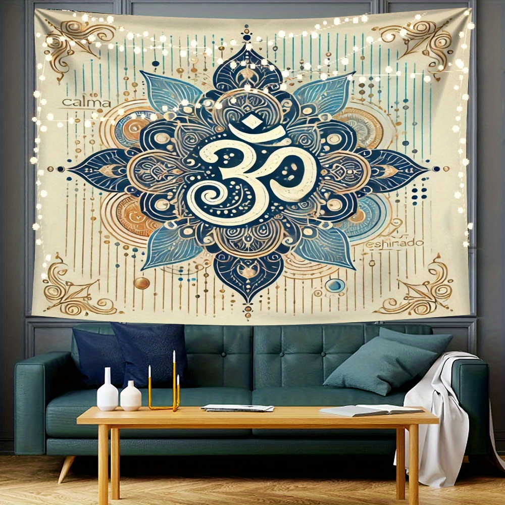 1PC Mandala And Om Symbol Prin - Home Office Backdrop recension och pris