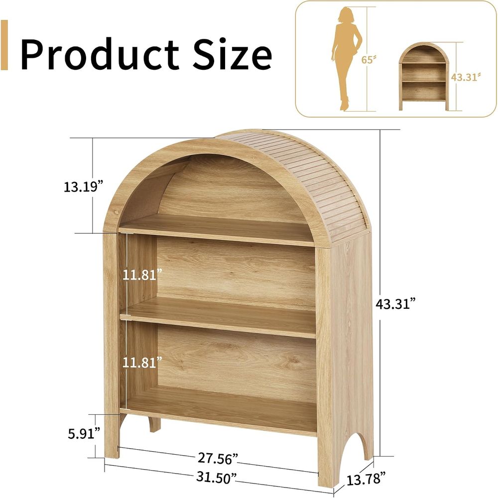 Freestanding 3-Tier Arched Boo - Home Office Free recension och pris